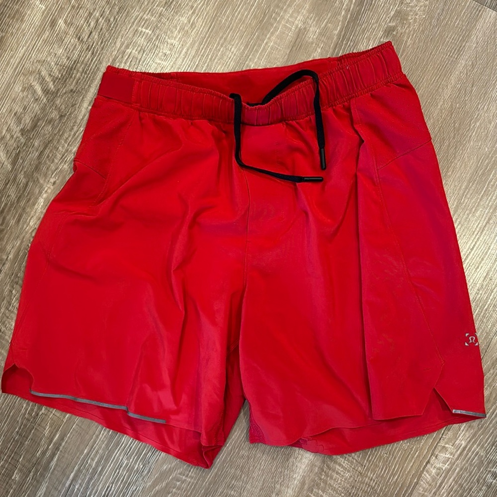 Lululemon size S 5in inseam Red running shorts